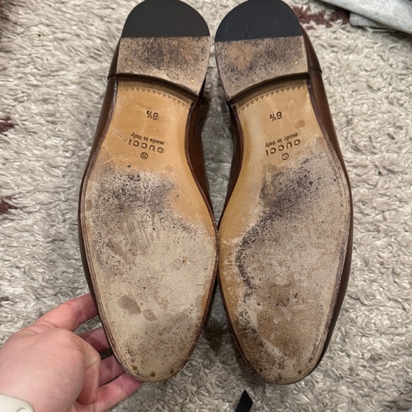Gucci 1953 Horsebit Loafers Brown Leather with Gold Accent - Picture 3 of 5